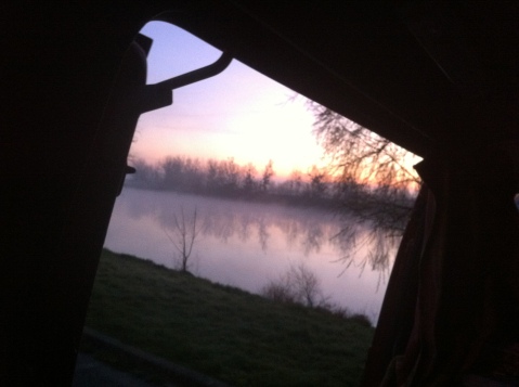 The banks of the Saone, Burgundy at sunrise 